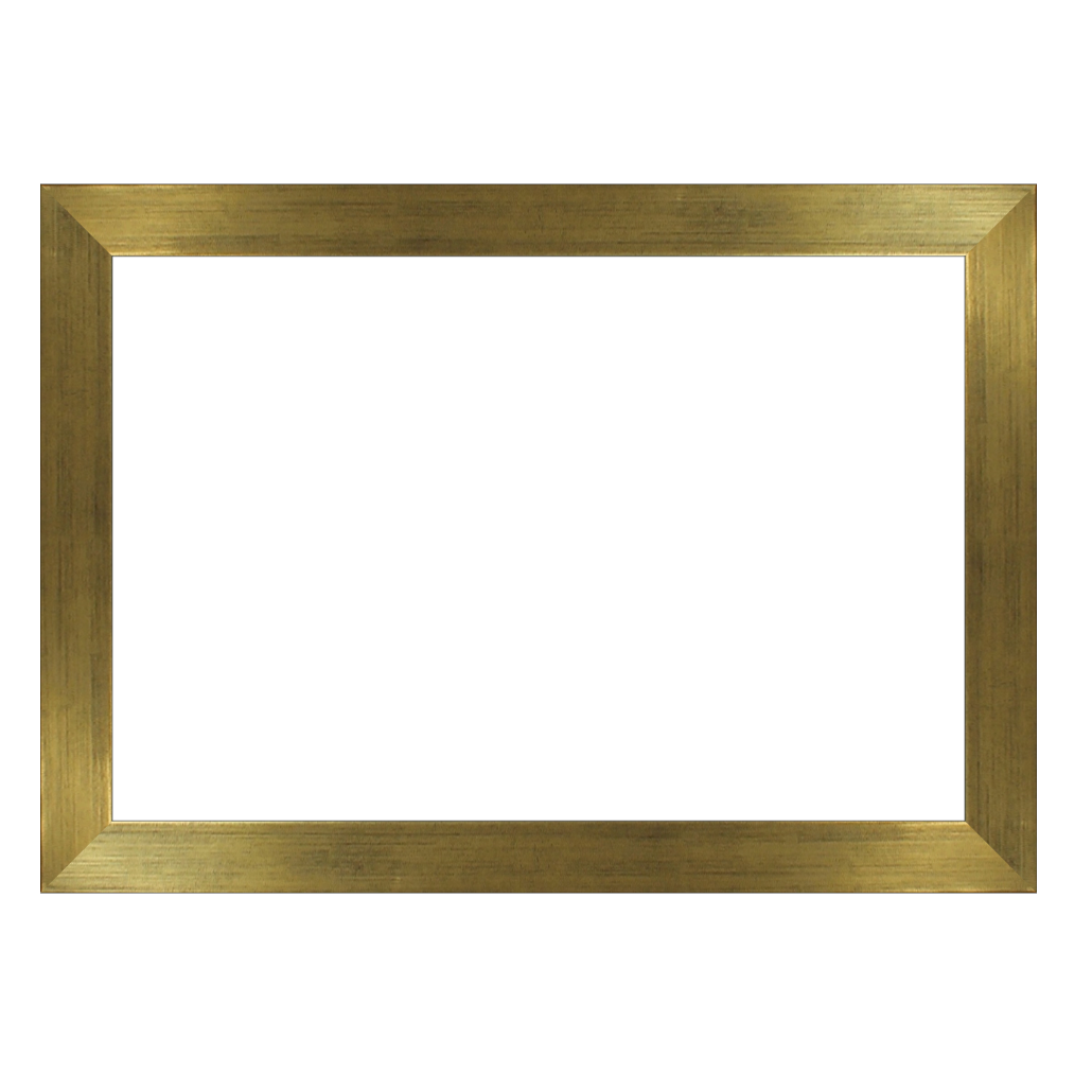 Bilderrahmen Marina Massivholz Modern Gold (100 × 70 cm); Echtglas klar 2 mm