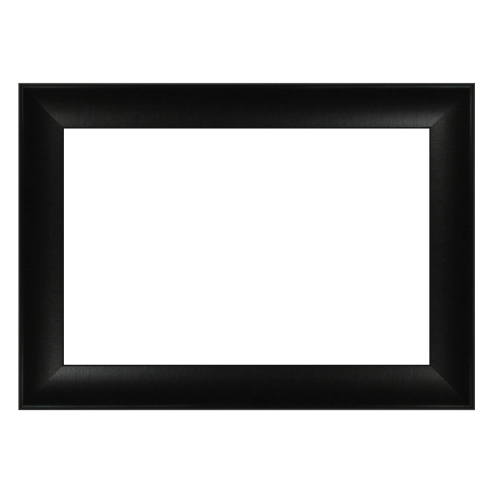 Bilderrahmen Valentina MDF-Holzwerkstoff Modern Schwarz matt (100 × 70 cm); Kunststoffglas klar 1 mm